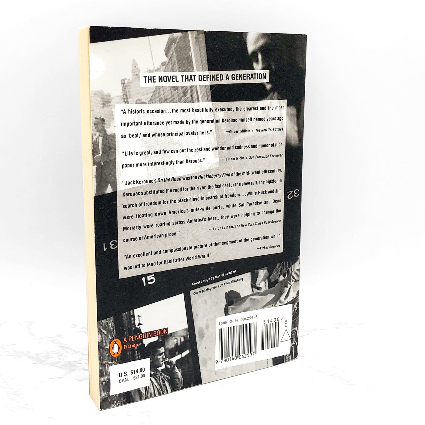 On the Road by Jack Kerouac [1976 TRADE PAPERBACK] • Penguin • 90's Ginsberg Cover