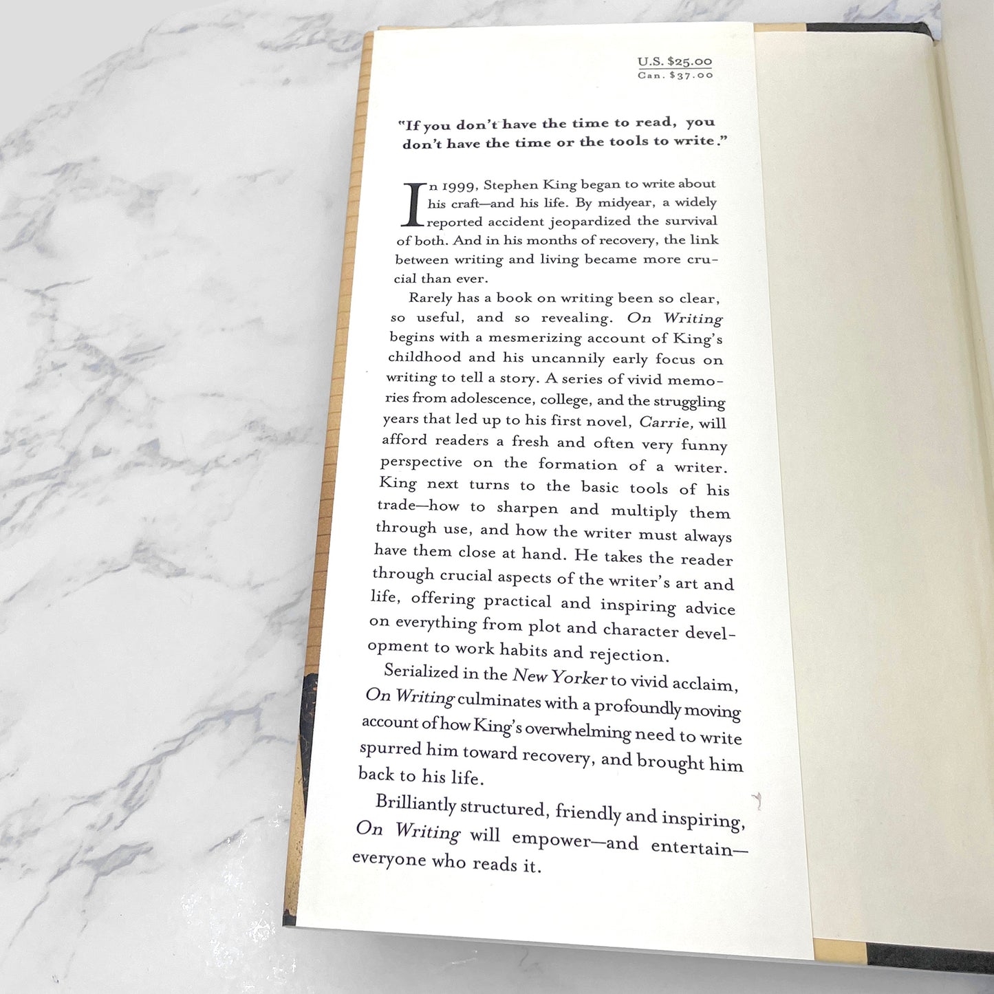 On Writing: A Memoir of the Craft by Stephen King [FIRST EDITION • FIRST PRINTING] 2000 • Scribner