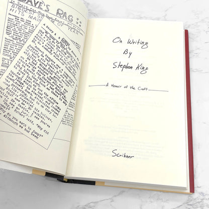 On Writing: A Memoir of the Craft by Stephen King [FIRST EDITION] 2000 • Scribner