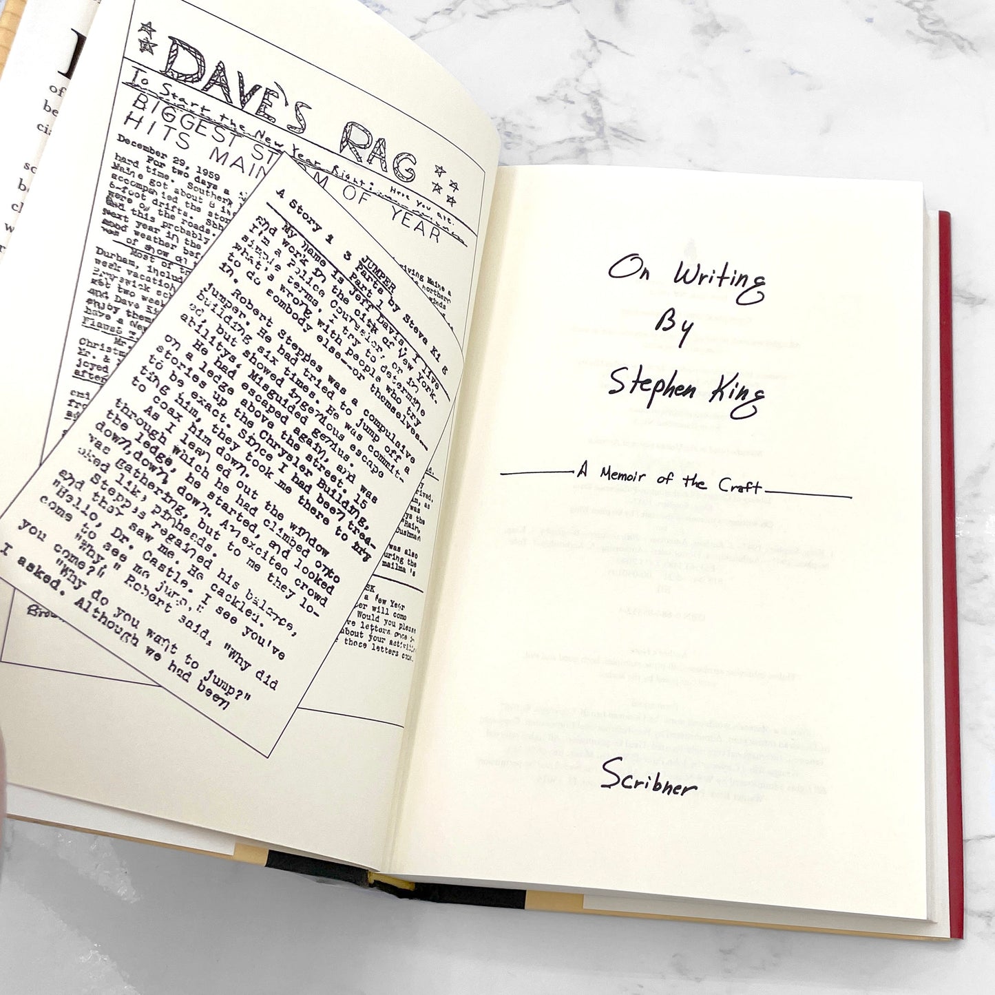 On Writing: A Memoir of the Craft by Stephen King [FIRST EDITION • FIRST PRINTING] 2000 • Scribner