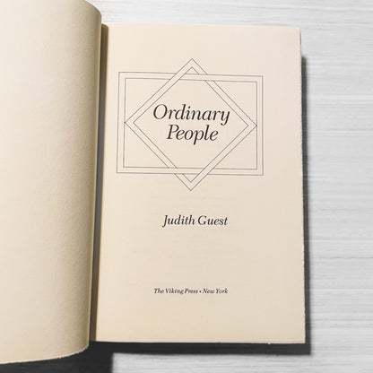 Ordinary People by Judith Guest [FIRST BOOK CLUB EDITION] 1976 • Viking Press