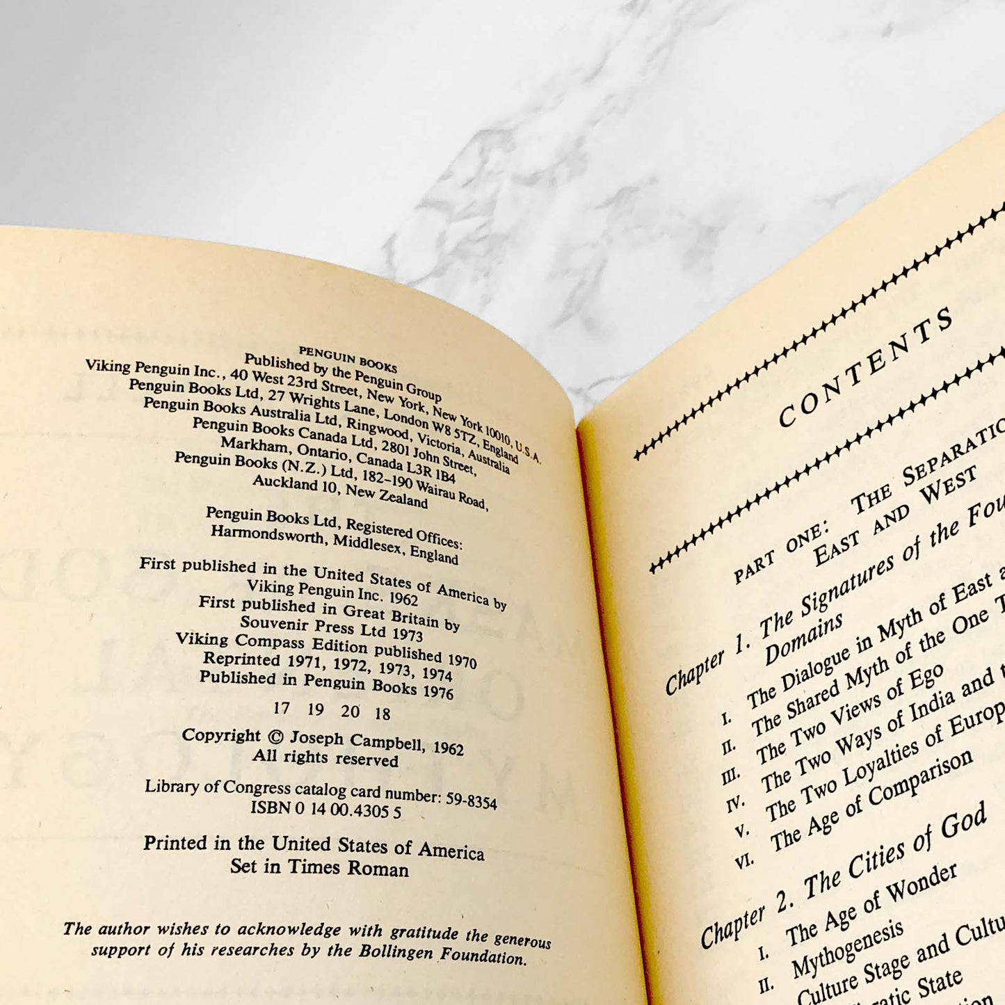 The Masks of God Vol. II - Oriental Mythology by Joseph Campbell [TRADE PAPERBACK] 1976 • Penguin