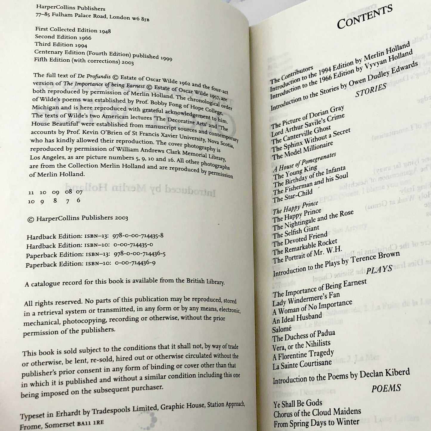 The Complete Works of Oscar Wilde [U.K. HARDCOVER OMNIBUS] 2003 • Collins