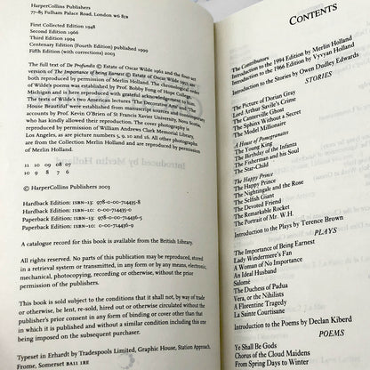 The Complete Works of Oscar Wilde [U.K. HARDCOVER OMNIBUS] 2003 • Collins