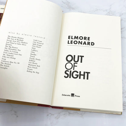 Out of Sight by Elmore Leonard [FIRST EDITION • FIRST PRINTING] 1996 • Delacorte Press