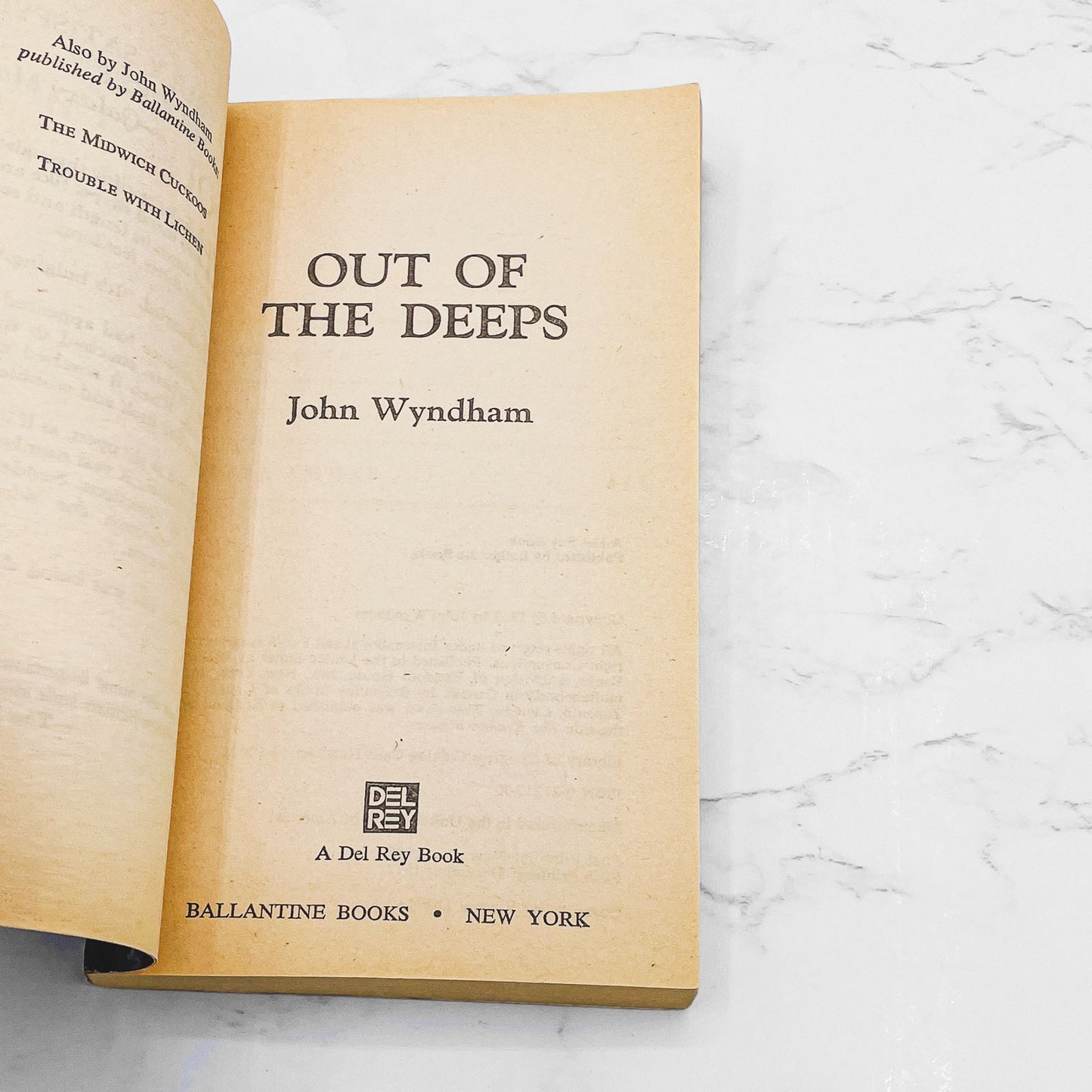 Out of the Deeps by John Wyndham [1977 PAPERBACK] • Del-Rey