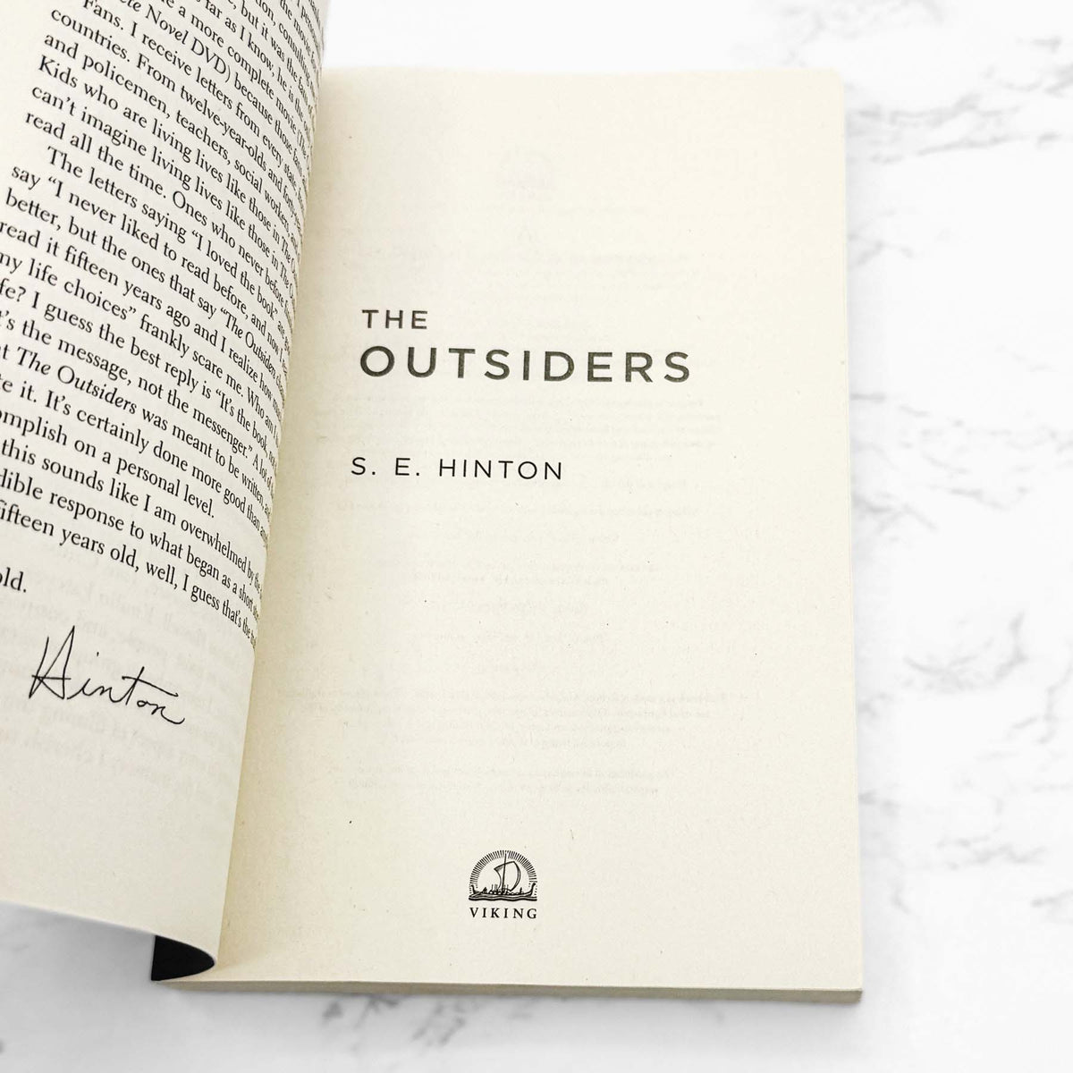 The Outsiders by S.E. Hinton [TRADE PAPERBACK] 2021 • Viking