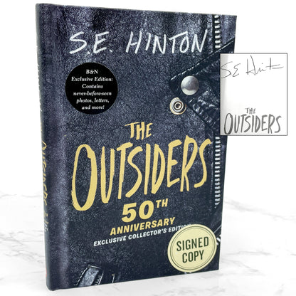 The Outsiders by S.E. Hinton SIGNED! [EXCLUSIVE COLLECTOR'S EDITION] 2017 • Rare 50th Anniversary Hardcover Variant • Penguin