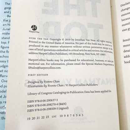 Over the Top: A Raw Journey to Self-Love by Jonathan Van Ness SIGNED! [FIRST EDITION] 2019