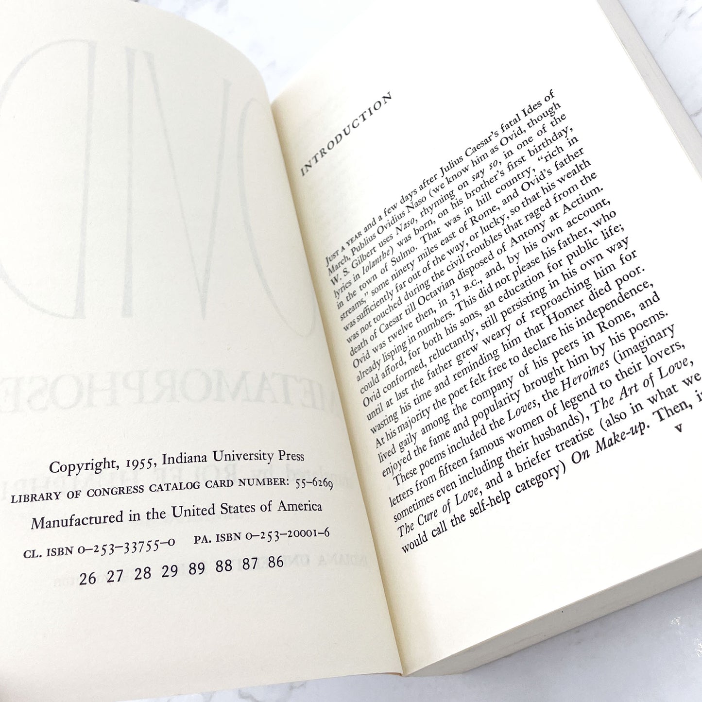 Metamorphoses by Ovid translated by Rolfe Humphries [TRADE PAPERBACK] 1955 • Indiana University Press