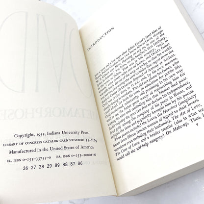 Metamorphoses by Ovid translated by Rolfe Humphries [TRADE PAPERBACK] 1955 • Indiana University Press
