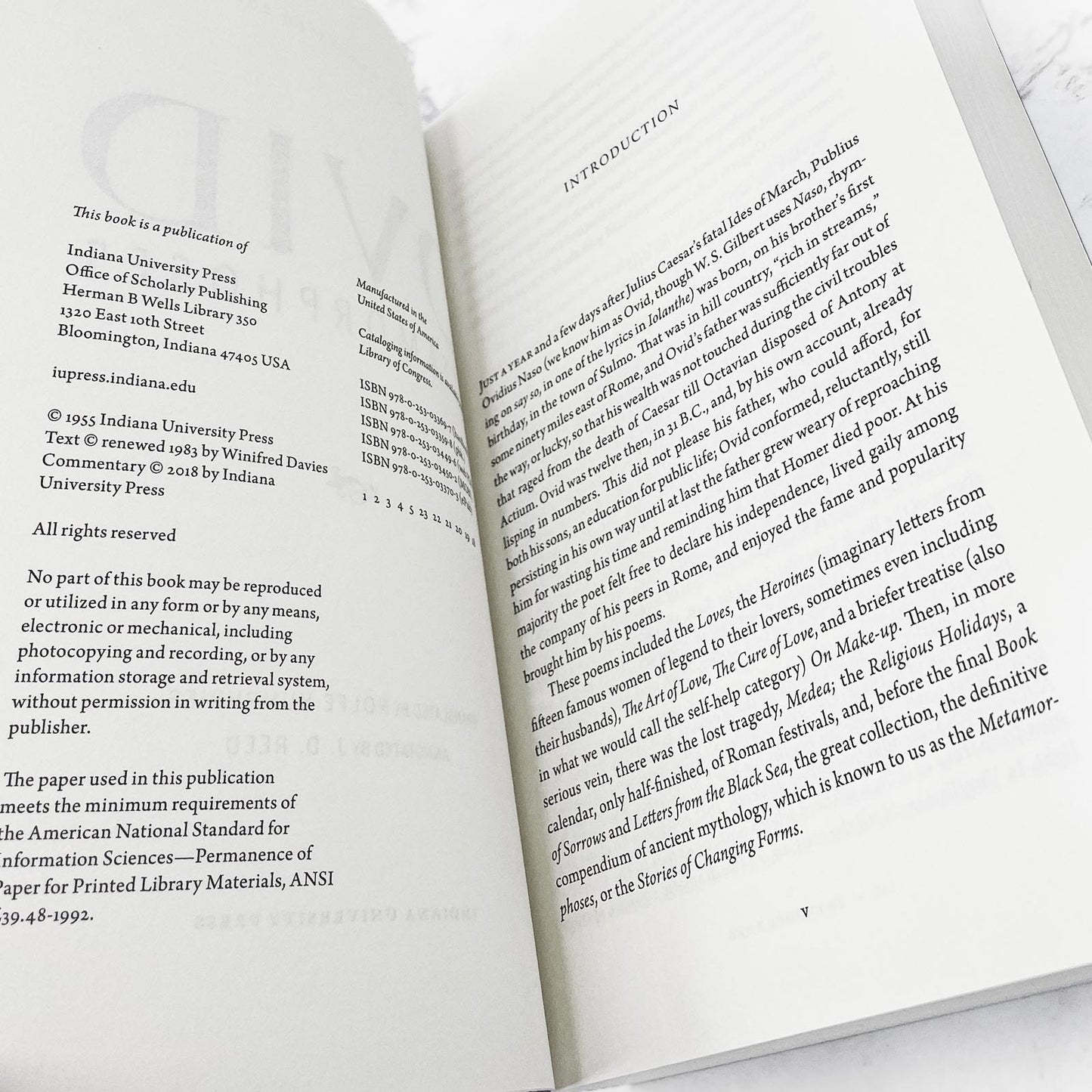 Metamorphoses by Ovid translated by Rolfe Humphries [NEW ANNOTATED EDITION] 2018 • Indiana University
