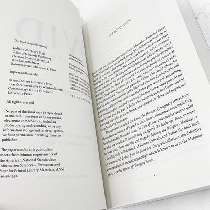 Metamorphoses by Ovid translated by Rolfe Humphries [NEW ANNOTATED EDITION] 2018 • Indiana University