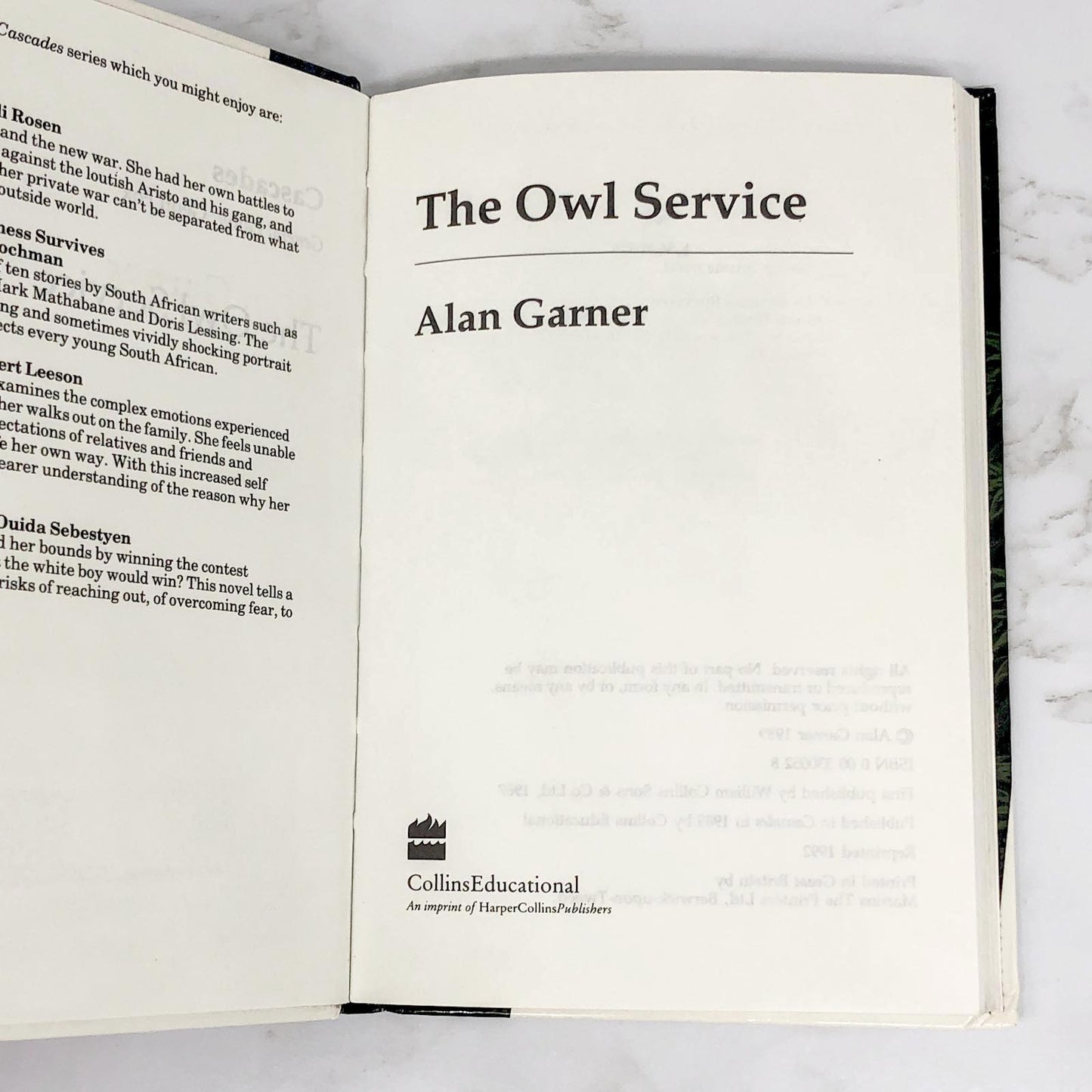 The Owl Service by Alan Garner [U.K. HARDCOVER] 1992 • Collins Educational