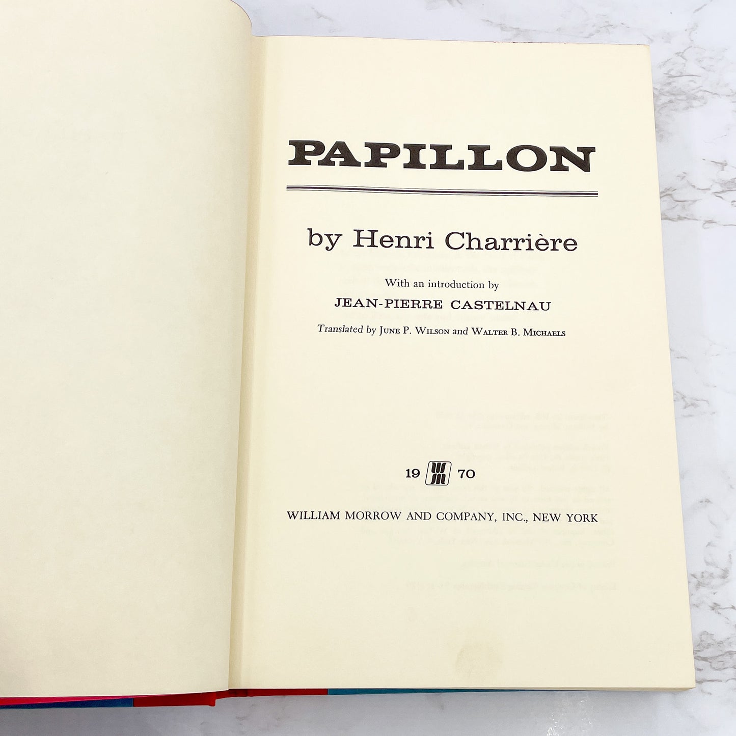 Papillon by Henri Charrière [U.S. FIRST EDITION] 1970 • William Morrow & Co.