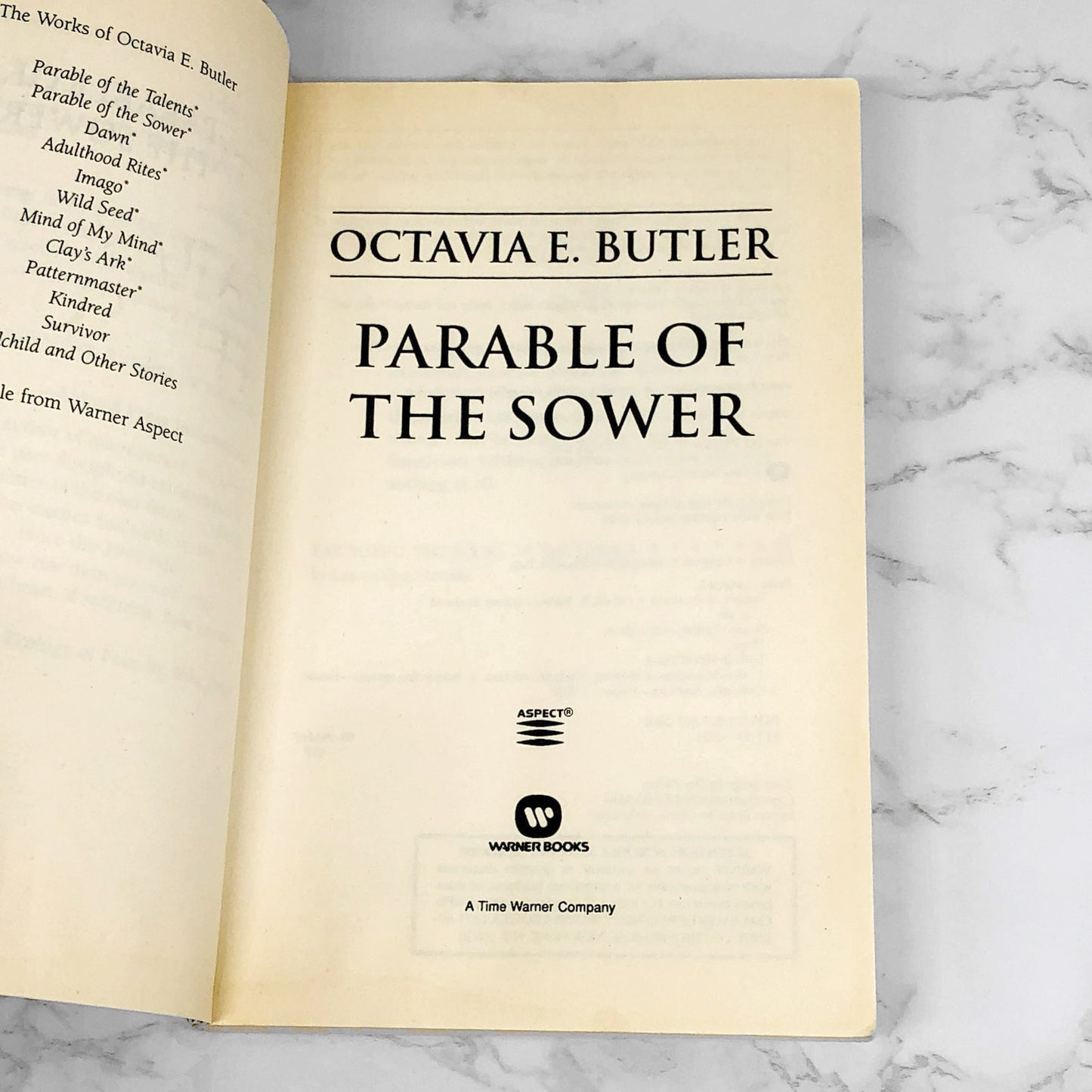Parable of the Sower by Octavia E. Butler [TRADE PAPERBACK] 2000 • Warner