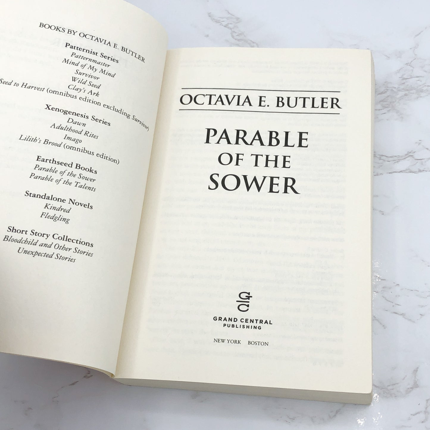 Parable of the Sower by Octavia E. Butler [TRADE PAPERBACK RE-ISSUE] • Grand Central