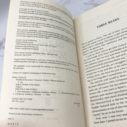 Parable of the Sower by Octavia E. Butler [TRADE PAPERBACK RE-ISSUE] • Grand Central