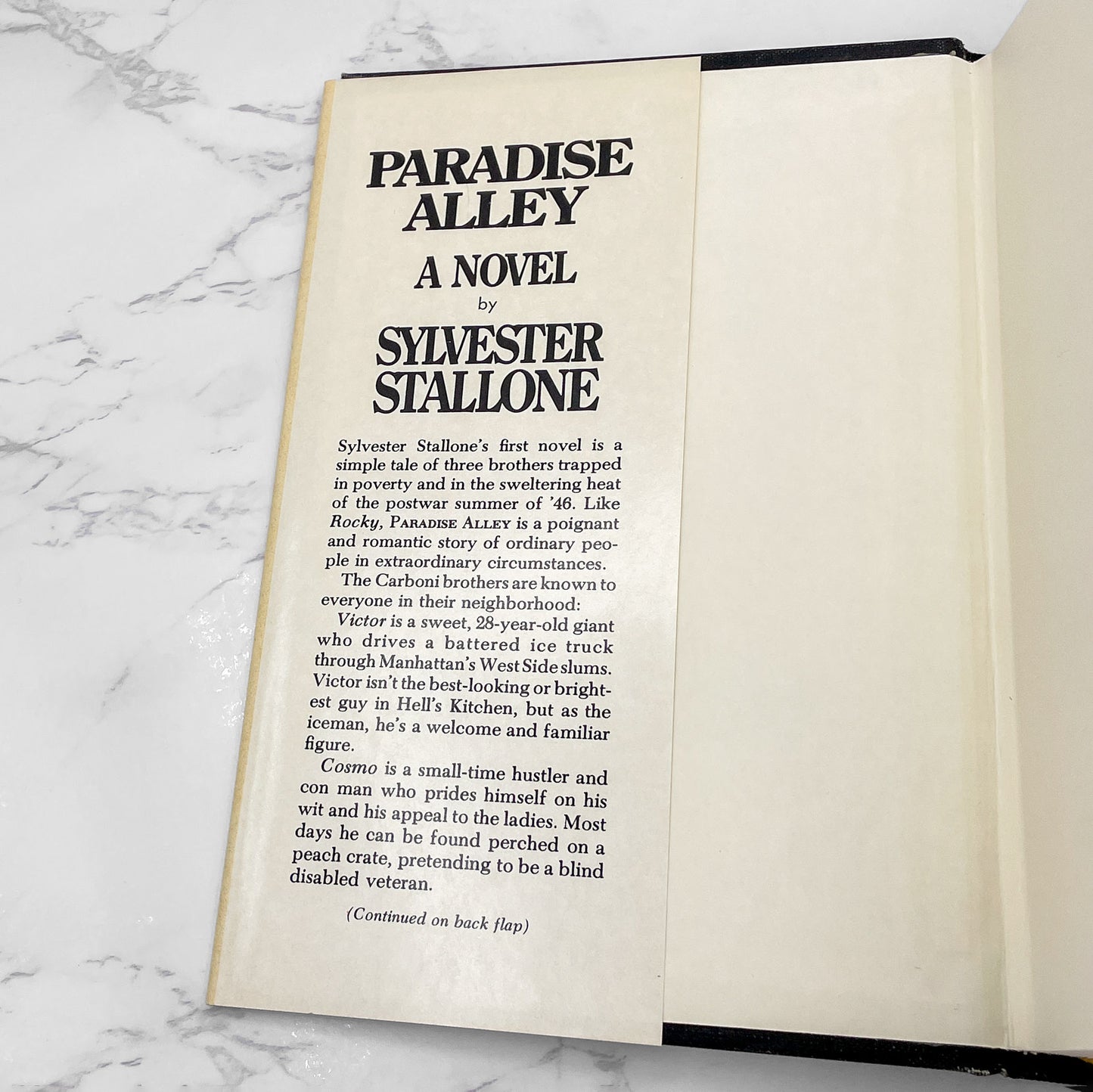 Paradise Alley: A Novel by Sylvester Stallone [1977 HARDCOVER] BCE • G.P. Putnam's Sons