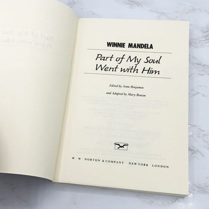 Part of My Soul Went with Him by Winnie Mandela [FIRST EDITION • FIRST PRINTING] 1985