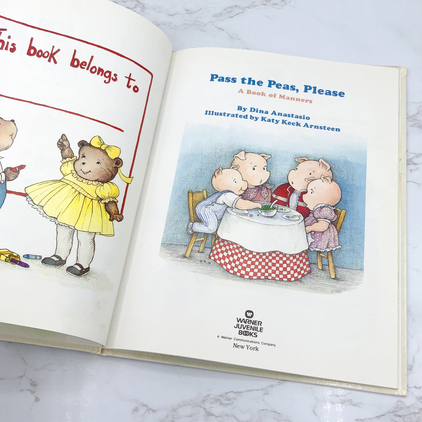 Pass the Peas, Please: A Book of Manners by Dina Anastasio & Katy Keck Arnsteen [FIRST EDITION] 1988 • *See Condition