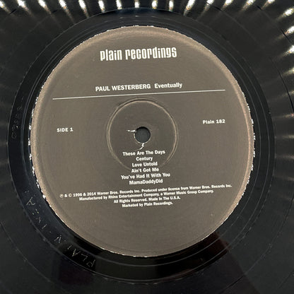Paul Westerberg – Eventually [VINYL LP] 2013 • First Pressing! • 180g • Plain Recordings