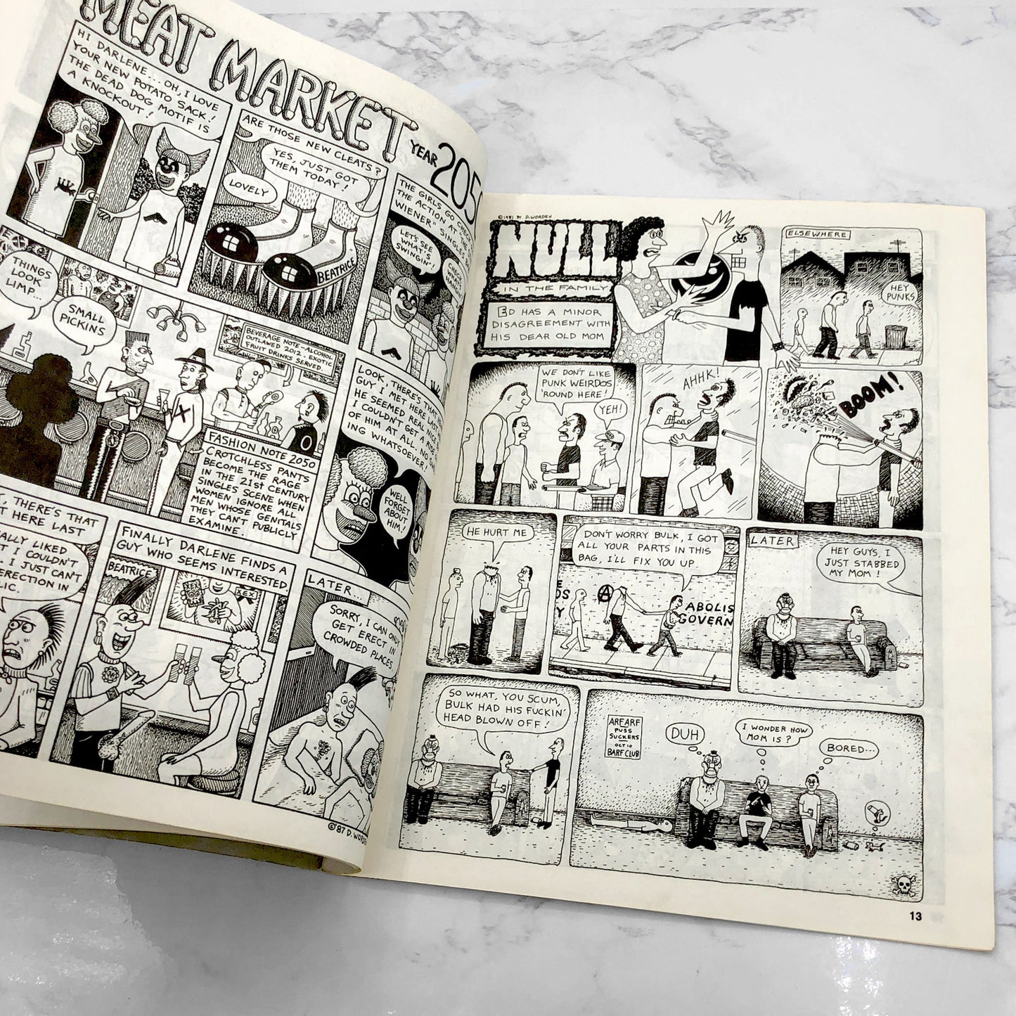 Pedestrian Vulgarity - A Collection of Comics by Dennis Worden [FIRST PRINTING] 1990 • Fantagraphics