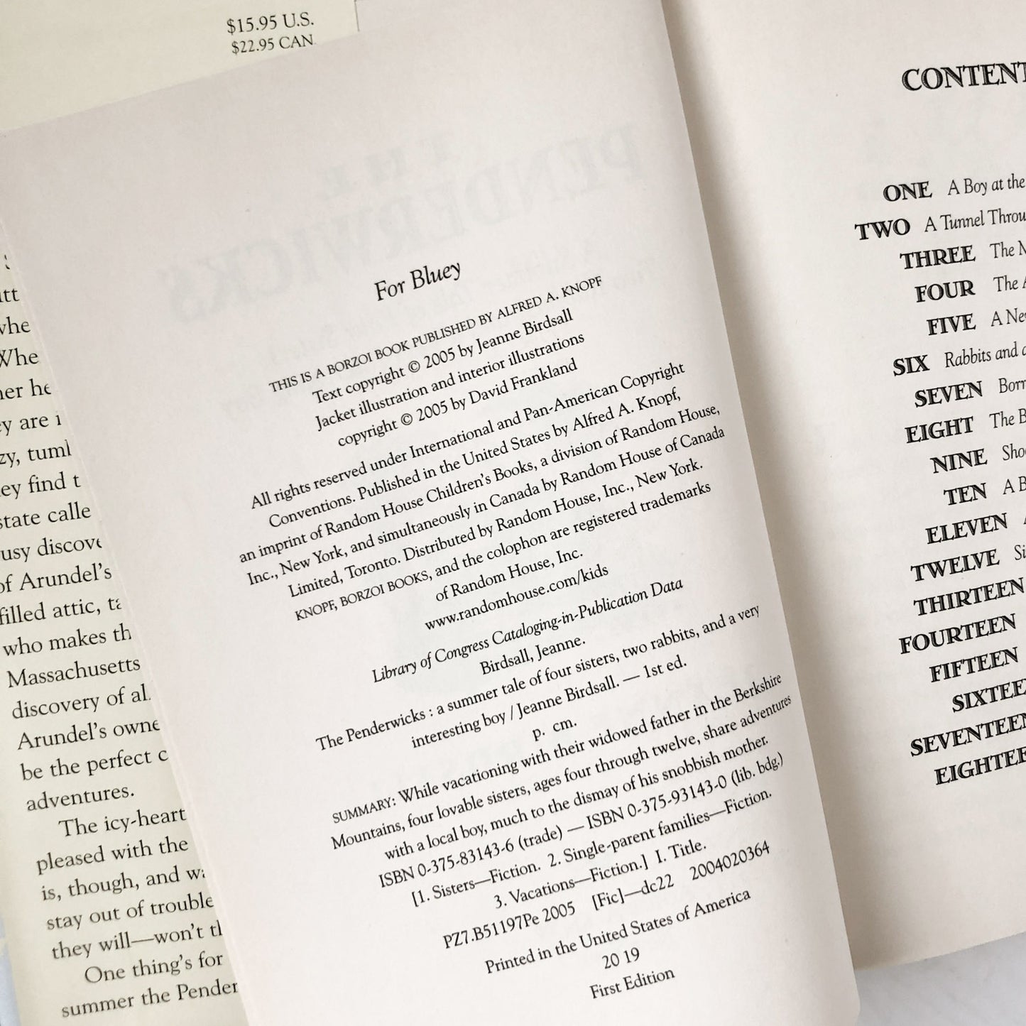 The Penderwicks: A Summer Tale of Four Sisters, Two Rabbits & A Very Interesting Boy by Jeanne Birdsall [FIRST EDITION] 2005