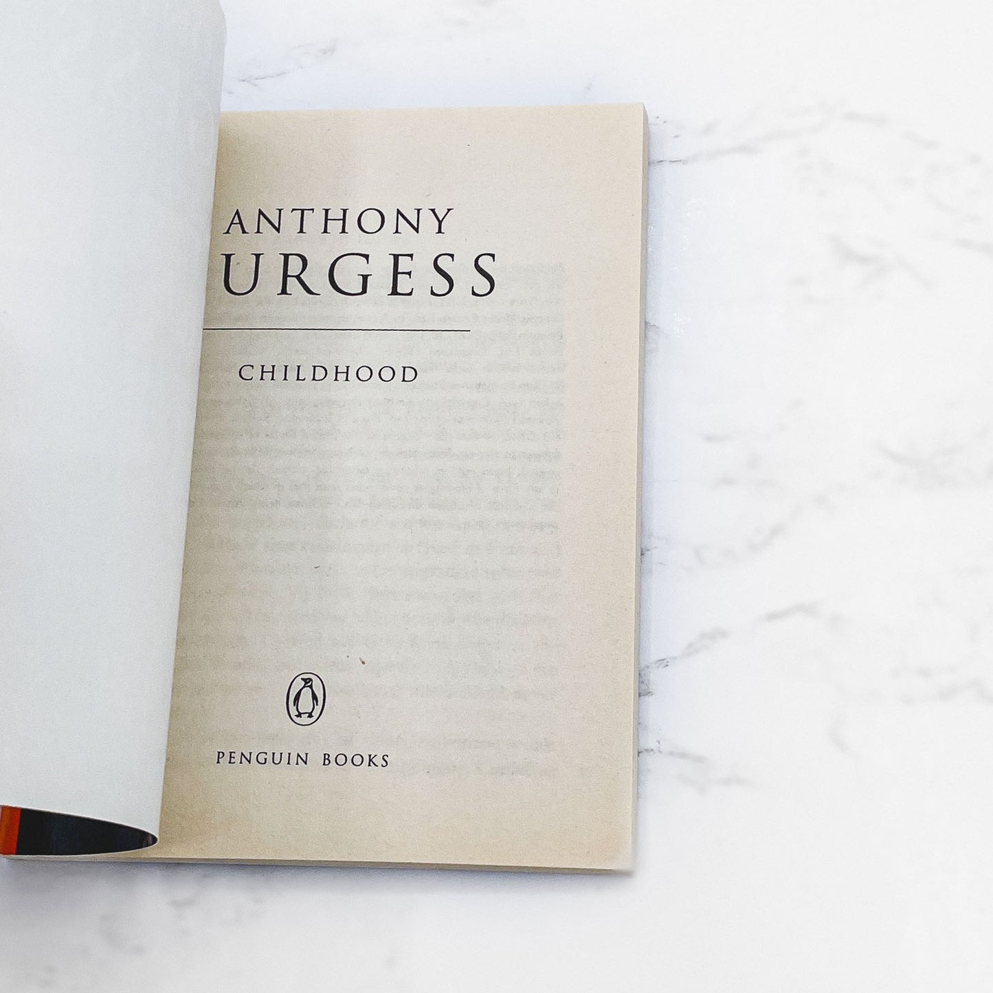 Childhood by Anthony Burgess [U.K MINIATURE PAPERBACK] 1996 • Penguin 60's