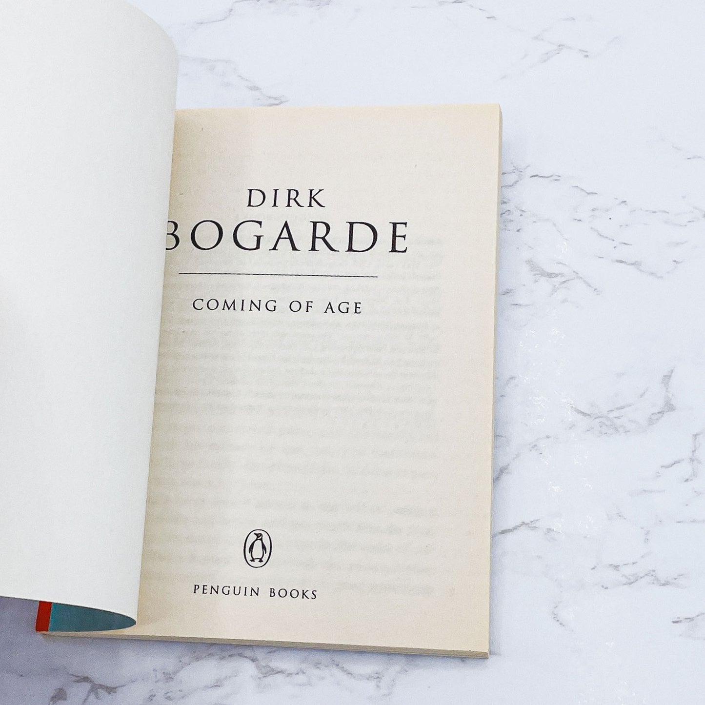 Coming of Age by Dirk Bogarde [U.K MINIATURE PAPERBACK] 1996 • Penguin 60's
