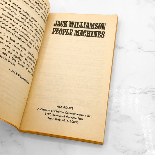 People Machines by Jack Williamson [FIRST EDITION PAPERBACK] 1971 • Ace