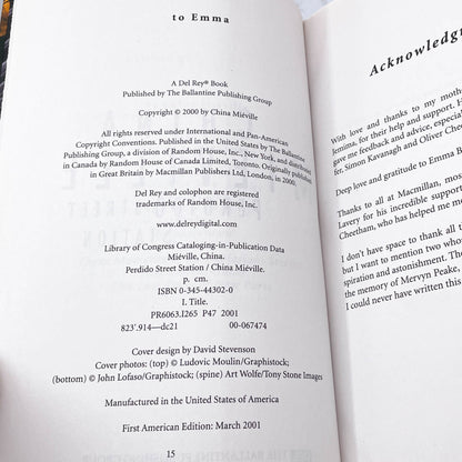 Perdido Street Station by China Miéville [U.S. FIRST EDITION] 2001 • Del-Rey