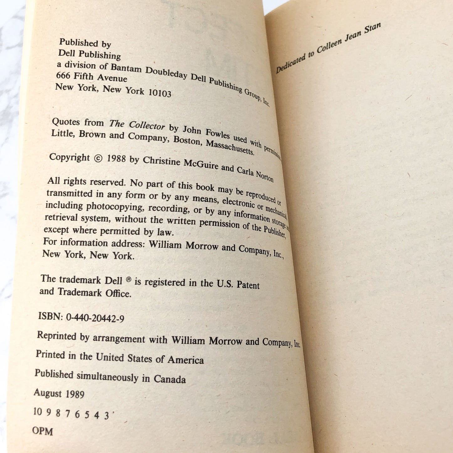 Perfect Victim: The True Story of "The Girl in the Box" by Christine McGuire & Carla Norton [FIRST EDITION PAPERBACK] 1989 • Dell Crime