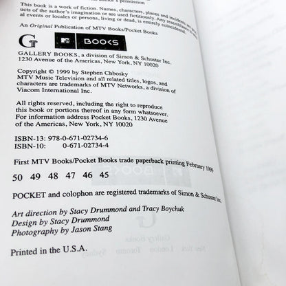 The Perks of Being a Wallflower by Stephen Chbosky [TRADE PAPERBACK] 2011 *See Condition