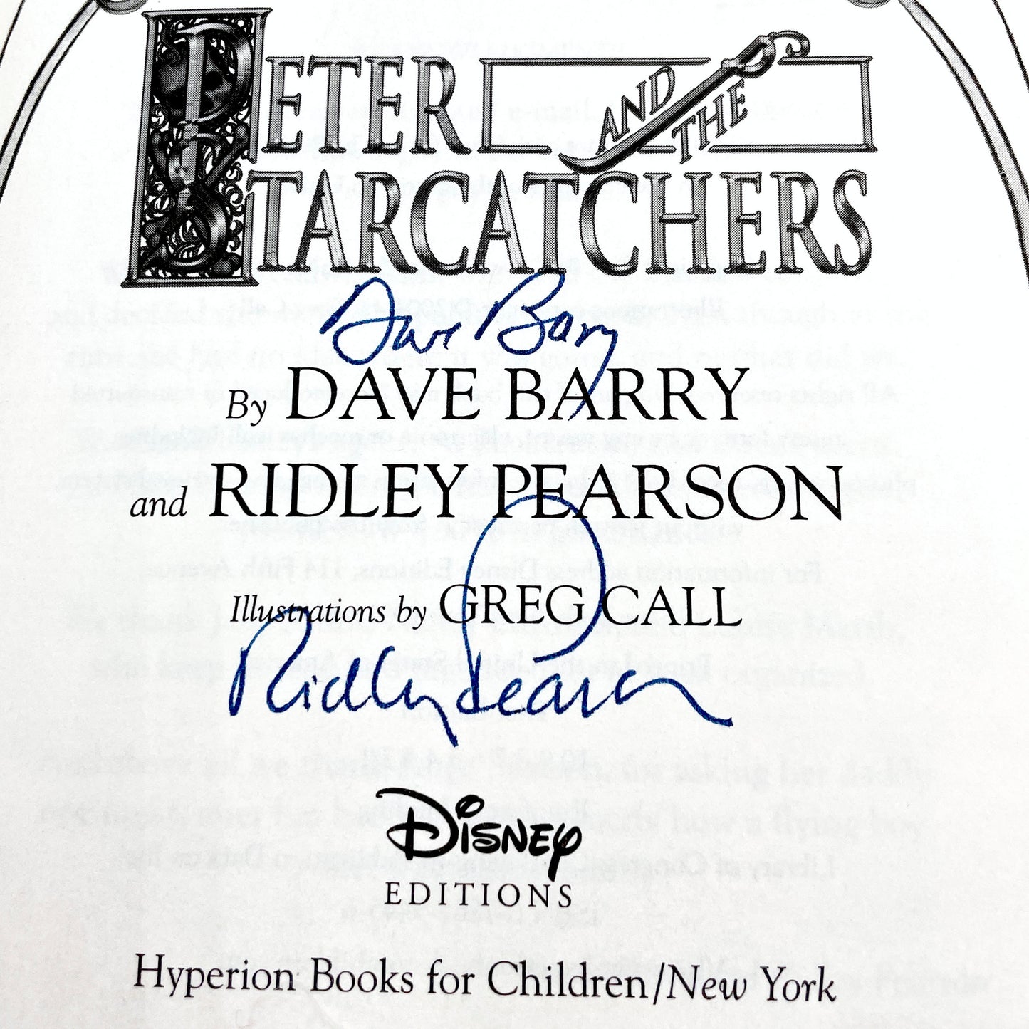 Peter and the Starcatchers by Dave Barry & Ridley Pearson SIGNED! x2 [FIRST EDITION • FIRST PRINTING] 2004