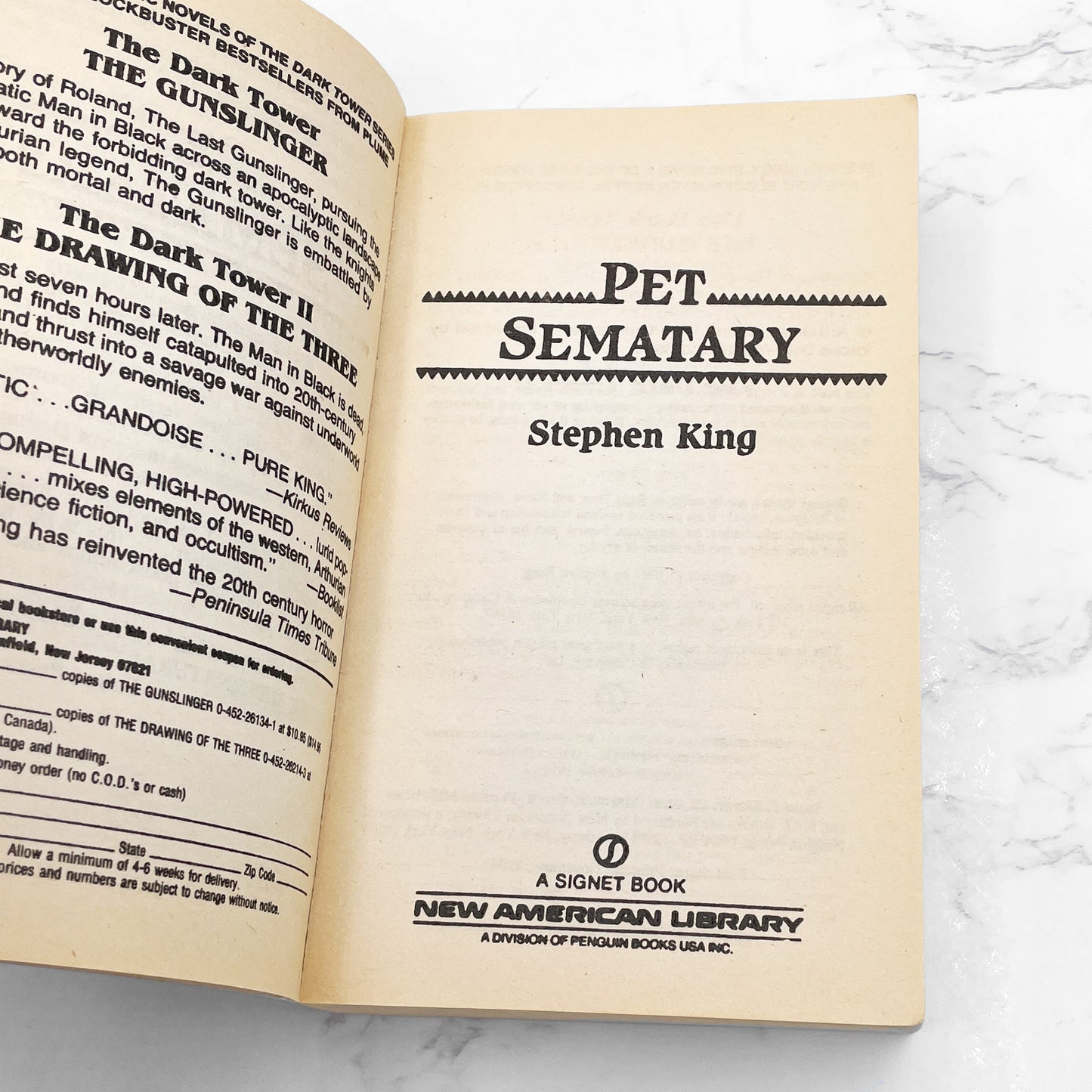 Pet Sematary by Stephen King [FIRST PAPERBACK EDITION] 1984 • Signet