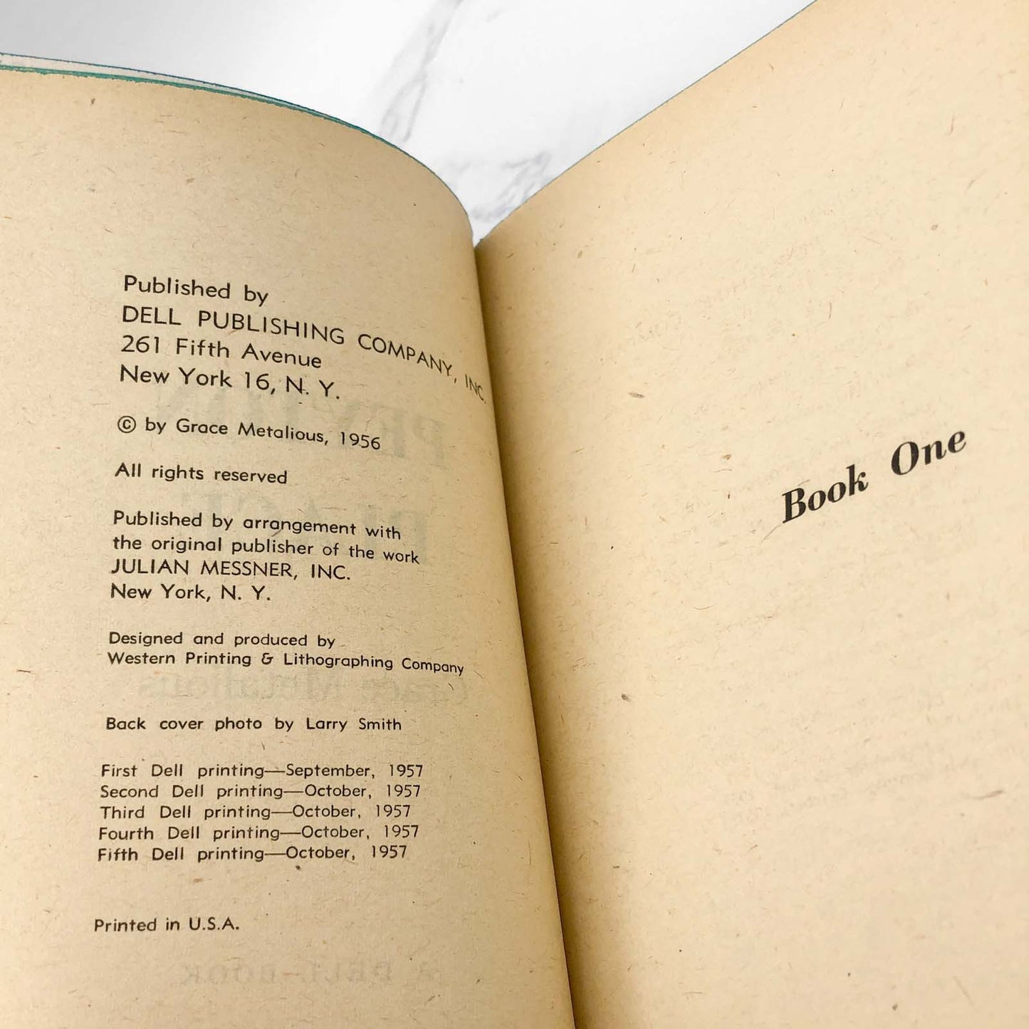 Peyton Place by Grace Metalious [FIRST PAPERBACK EDITION] 1957 • Dell