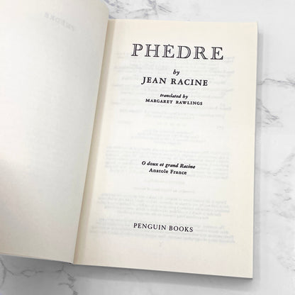 Phèdre by Jean Racine [TRADE PAPERBACK] 1991 • Penguin Classics