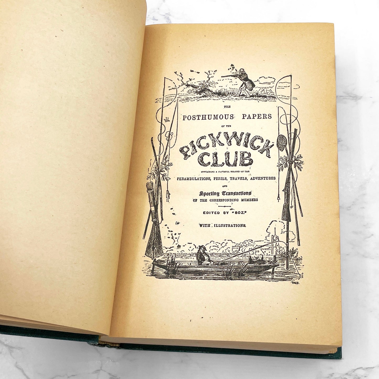 The Pickwick Papers by Charles Dickens [ANTIQUE HARDCOVER FACSIMILE] 1900 • Donohue Brothers • Reprint of the First Edition