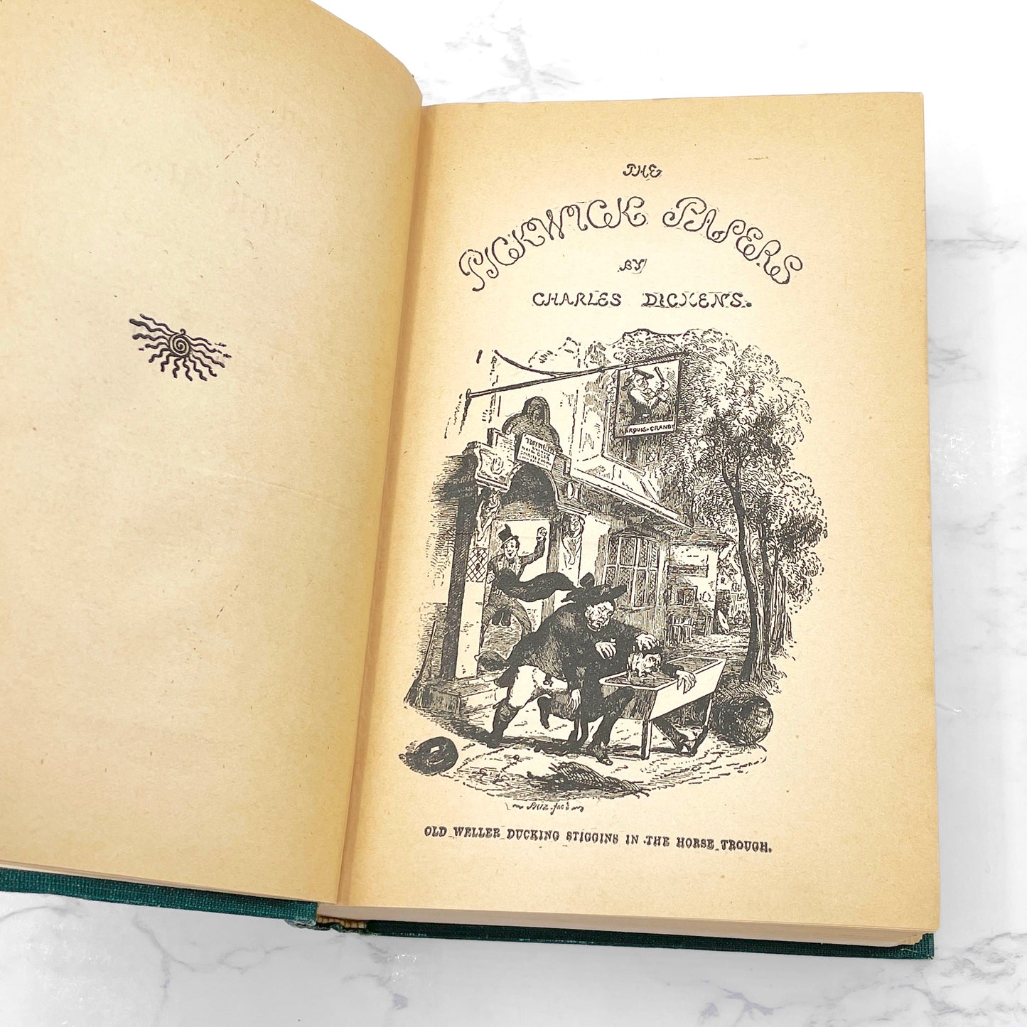 The Pickwick Papers by Charles Dickens [ANTIQUE HARDCOVER FACSIMILE] 1900 • Donohue Brothers • Reprint of the First Edition