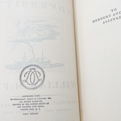 Pilgrims of Adversity by William McFee [FIRST EDITION] 1928 • Doubleday, Doran & Co.