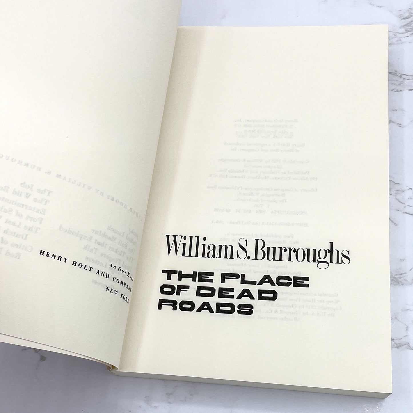 The Place of Dead Roads by William S. Burroughs [FIRST PAPERBACK EDITION] 1985 • Holt Rinehart Winston