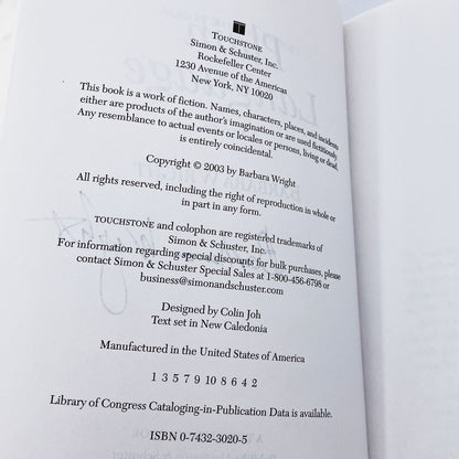 Plain Language by Barbara Wright SIGNED! [FIRST EDITION • FIRST PRINTING] 2003 • Touchstone