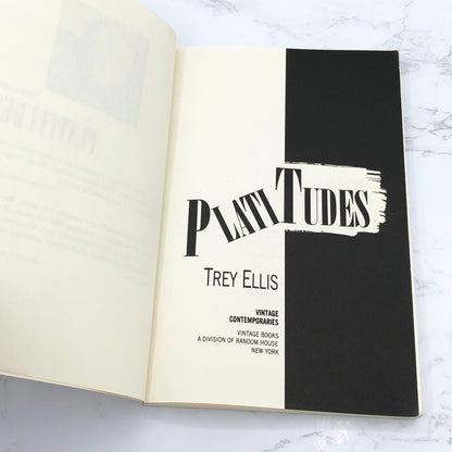 Platitudes by Trey Ellis [FIRST EDITION • FIRST PRINTING] 1988 • Vintage Contemporaries