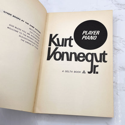 Player Piano by Kurt Vonnegut [FIRST TRADE PAPERBACK PRINTING] 1972 • Delta