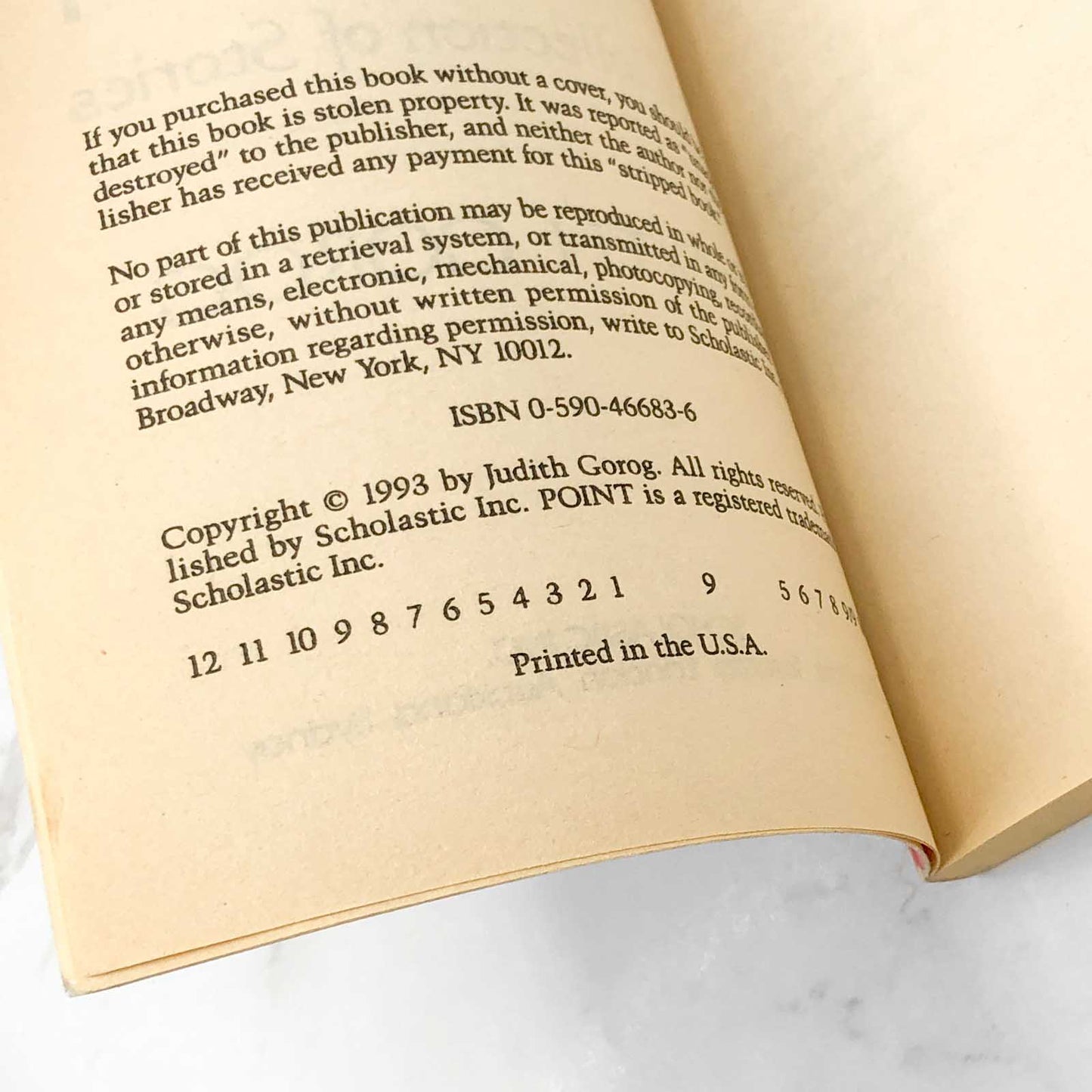 Please Do Not Touch: A Collection of Stories by Judith Gorog [FIRST PAPERBACK PRINTING] 1993 • Point Horror