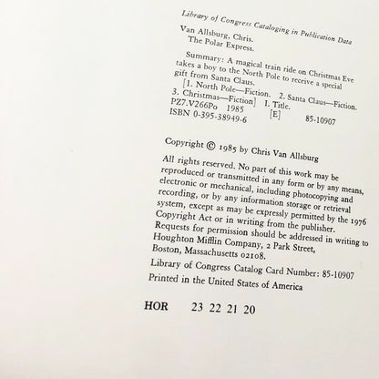 The Polar Express by Chris Van Allsburg [FIRST EDITION] 1985 • Houghton Mifflin