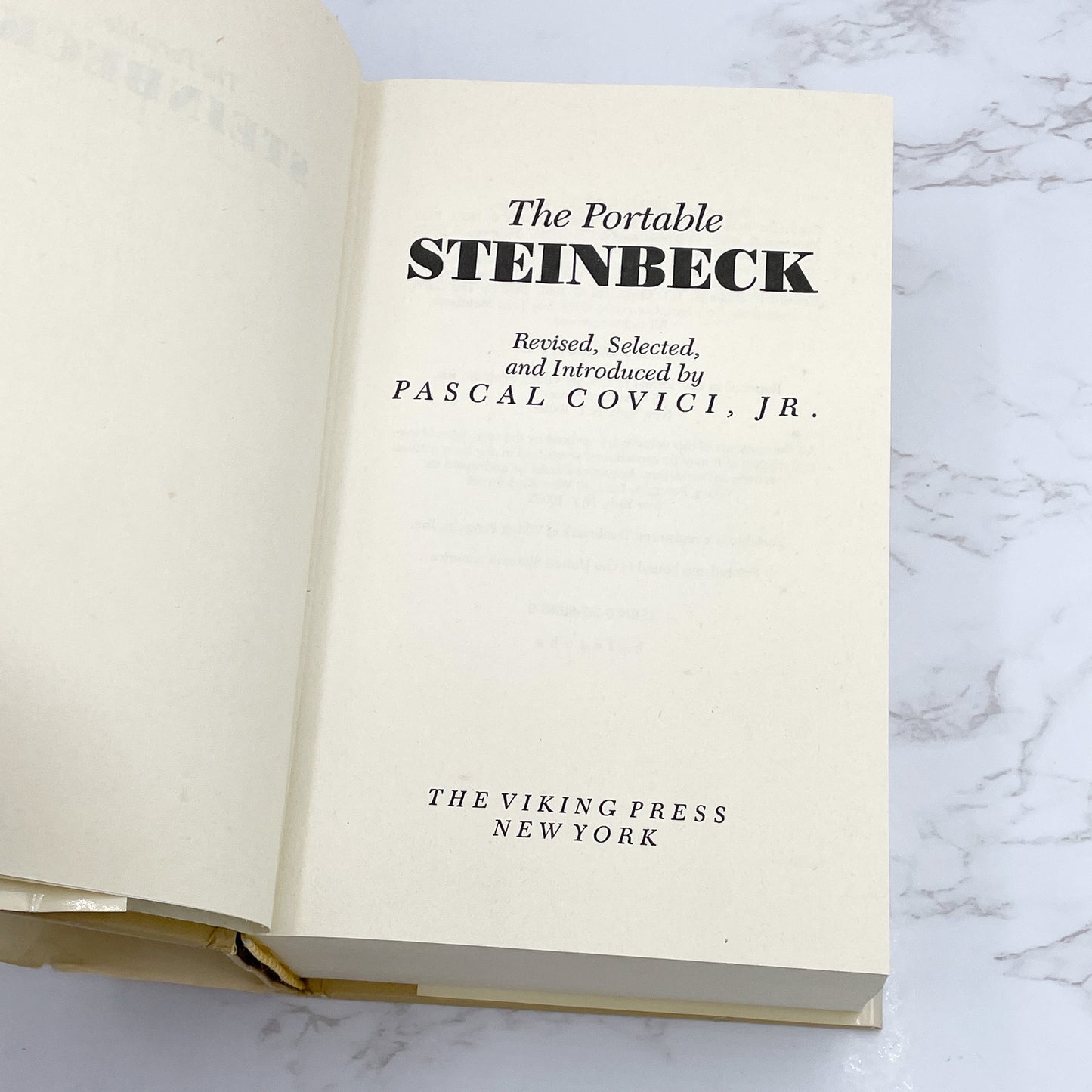 The Portable Steinbeck [REVISED EDITION HARDCOVER] 1971 • The Viking Portable Library