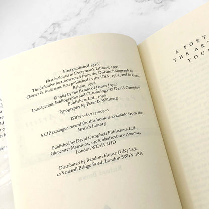 A Portrait of the Artist As a Young Man by James Joyce [U.K. HARDCOVER COLLECTOR'S EDITION] 1991 • Everyman's Library