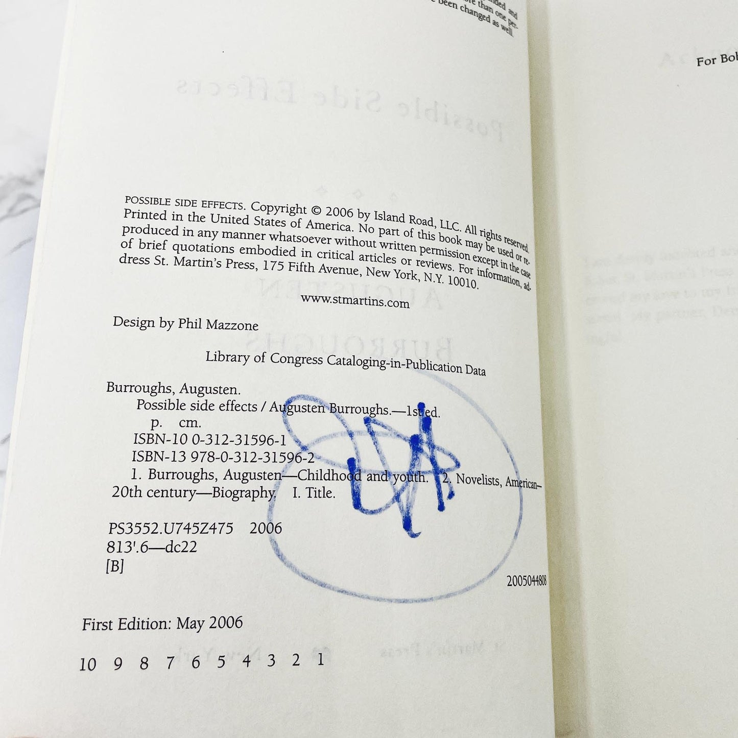 Possible Side Effects by Augusten Burroughs SIGNED! [FIRST EDITION] 2006 • St. Martin's Press